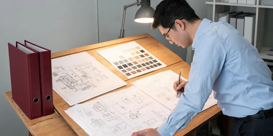 Engineer reviewing Tremco technical data sheets and CAD details